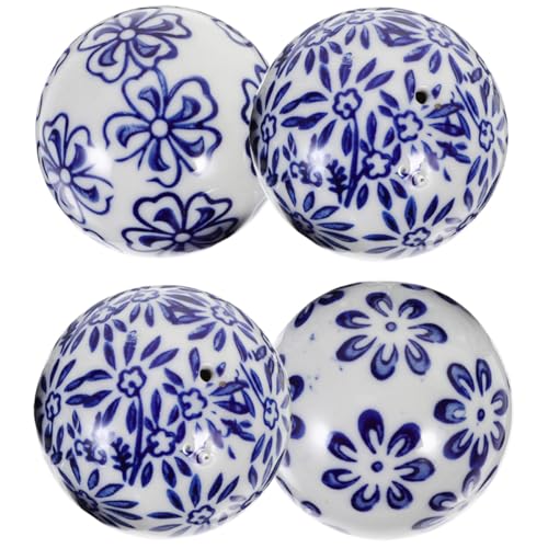 BETOOKY 4piezas Bolas de Cerámica para Acuario Adornos de Cerámica Flotantes Estilo Chino para Peceras Bolas Subacuáticas para Decoración de Acuario y Adorno de Pecera Estilo Aleatorio