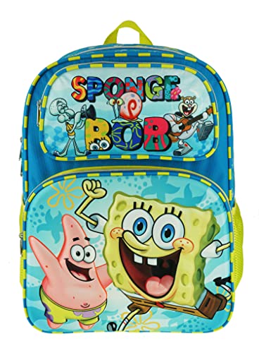 Disney Conjunto de mochila Bob Esponja – Mochila Bob Esponja para Meninos Pacote com Mochila Bob Esp