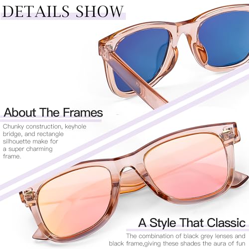 Image of SIPHEW Polarized Sunglasses for Women & Men - UV400 Mirrored Eyewear | Designer Unisex Fashion Sun Glasses w /Medium Fit,Suitable for Any Face Shape,Beach,Everyday Wear