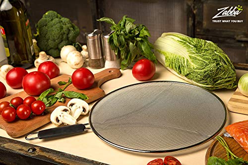 Grease Splatter Screen for Frying Pan 9.5" - Stops 99% of Hot Oil Splash - Protects Skin from Burns - Splatter Guard for Cooking - Iron Skillet Lid Keeps Kitchen Clean - Stainless Steel - Thumbnail 4