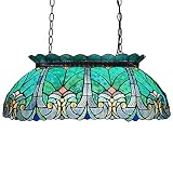 COTOSS Tiffany Pool Table Lights Dining Room Kitchen Island Lighting 28" Wide Stained Glass Pendant