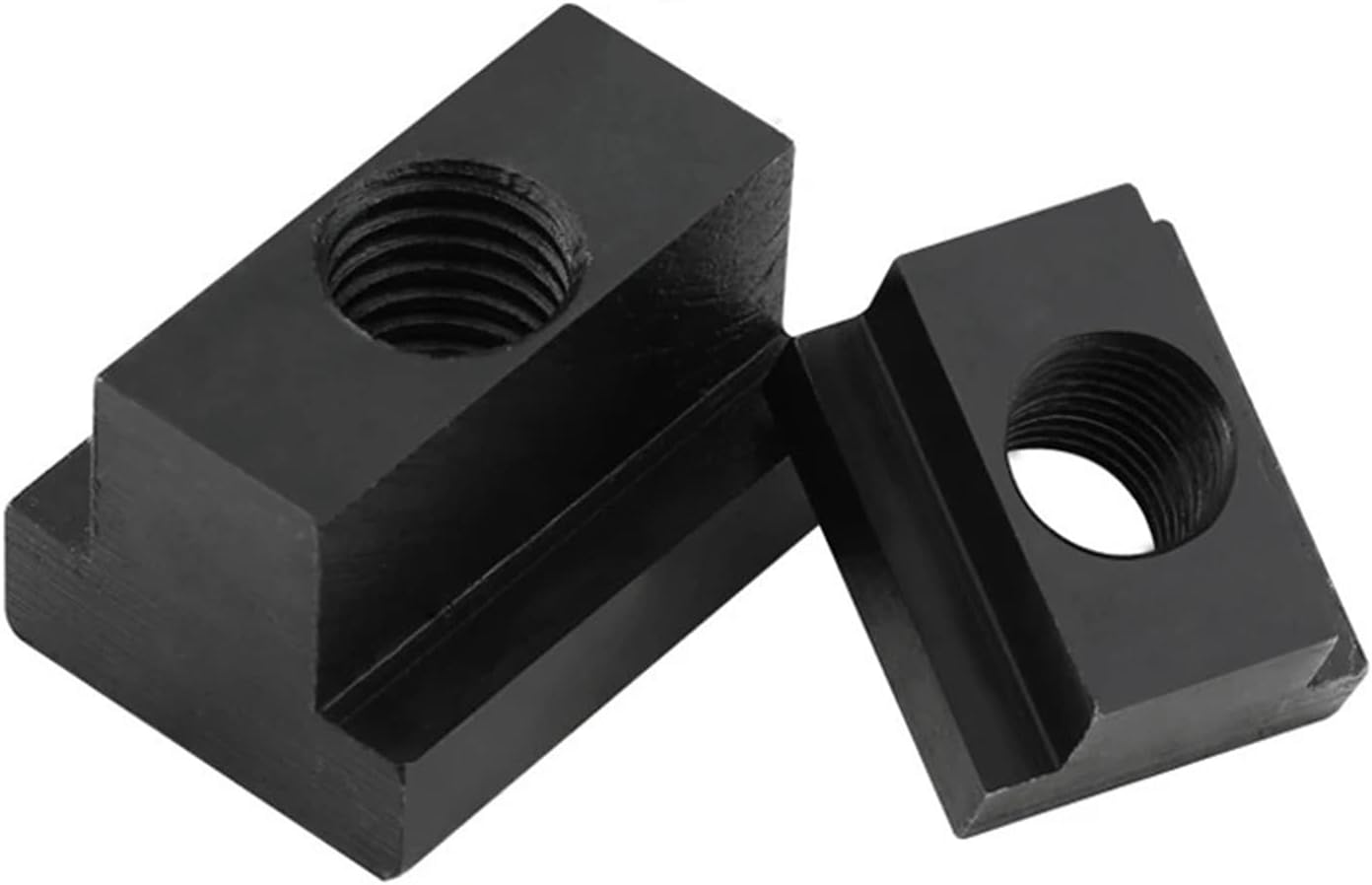 2/4/10pcs M6 M8 M10 M12 M14 Black Oxide Finished Grade 8.8 Carbon Steel Nut Tapped Through Slot T-Nuts DIN508(Color:4pcs,Size:M14)