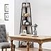 O&K FURNITURE 5 Shelf Industrial Corner Bookcase and Shelf, A-Shaped Display Corner Storage Rack Bookshelf-70-Inch, Vintage Brown