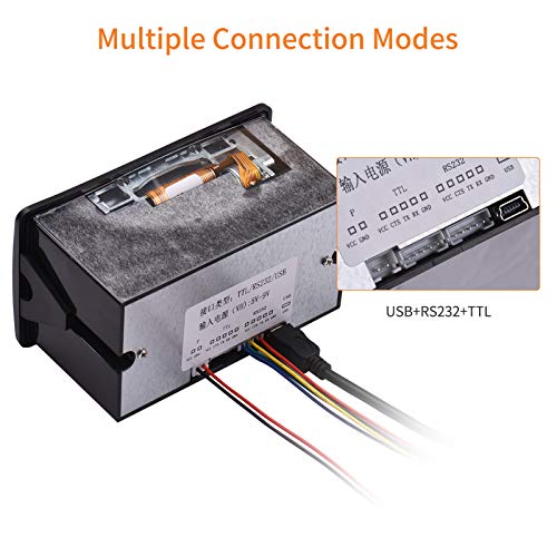 Image of 58MM Embedded Thermal Receipt Printer High Speed Low Noise Printing Module with USB RS232 TTL Serial Port ESCPOS Commands for Cash Register Weighing Scale POS System Black