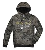 Reißverschluss Uncle Sam Bekleidung Sweatjacke Oliv Camouflage/schwarz Oliv Camouflage/schwarz l