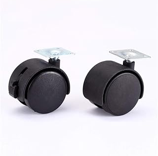 Rueda giratoria Rueda para muebles de rueda de silla de 1.5 pulgadas Herrajes para ruedas Rueda giratoria de placa tornillo M8 de 39 mm Protector de freno silencioso para carro Piezas