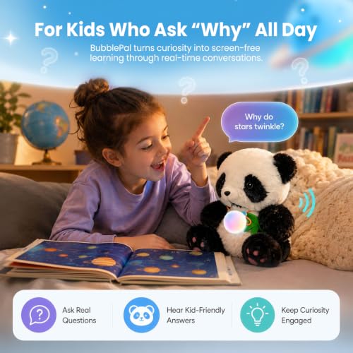 Image of AI toys for kids, Interactive ai companion kids plush panda, Designed specifically for kid's development, No screen educational toys, Smart ai stuffed animal for 3+Kids, 2026 emotional support gifts