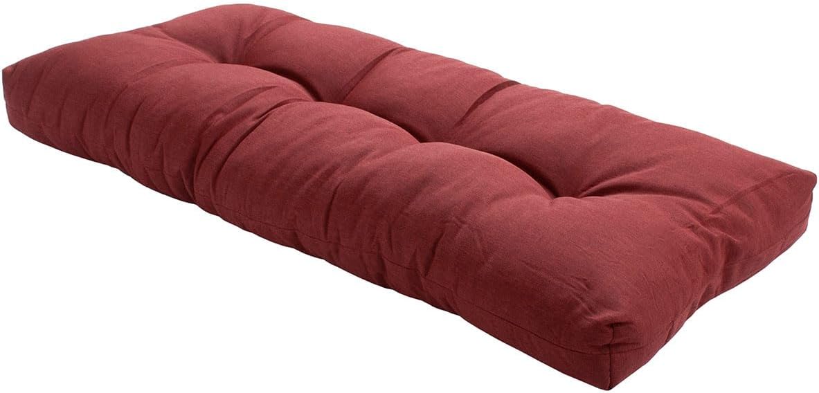 FUNHOME Outdoor Bench Cushion 48x18 inch with Non-Slip Grips,Porch Swing Cushion,Bench Pillow,Water Resistant Tufted Cushions for Patio Garden Furniture,Window Seat(Rust Red)