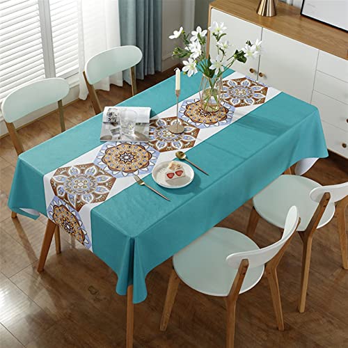 Nappe imperméable mandala 140x260cm rectangulaire couleur E - 5