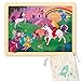 24 Piece Puzzles for Kids 3 Year Old, Unique Shape Jigsaw Pieces Fairy Princess, Wooden Jigsaw Puzzles for Toddlers, Preschool Puzzles for 3 4 5 Year Old Girls with Wooden Puzzle Tray and Storage Bag