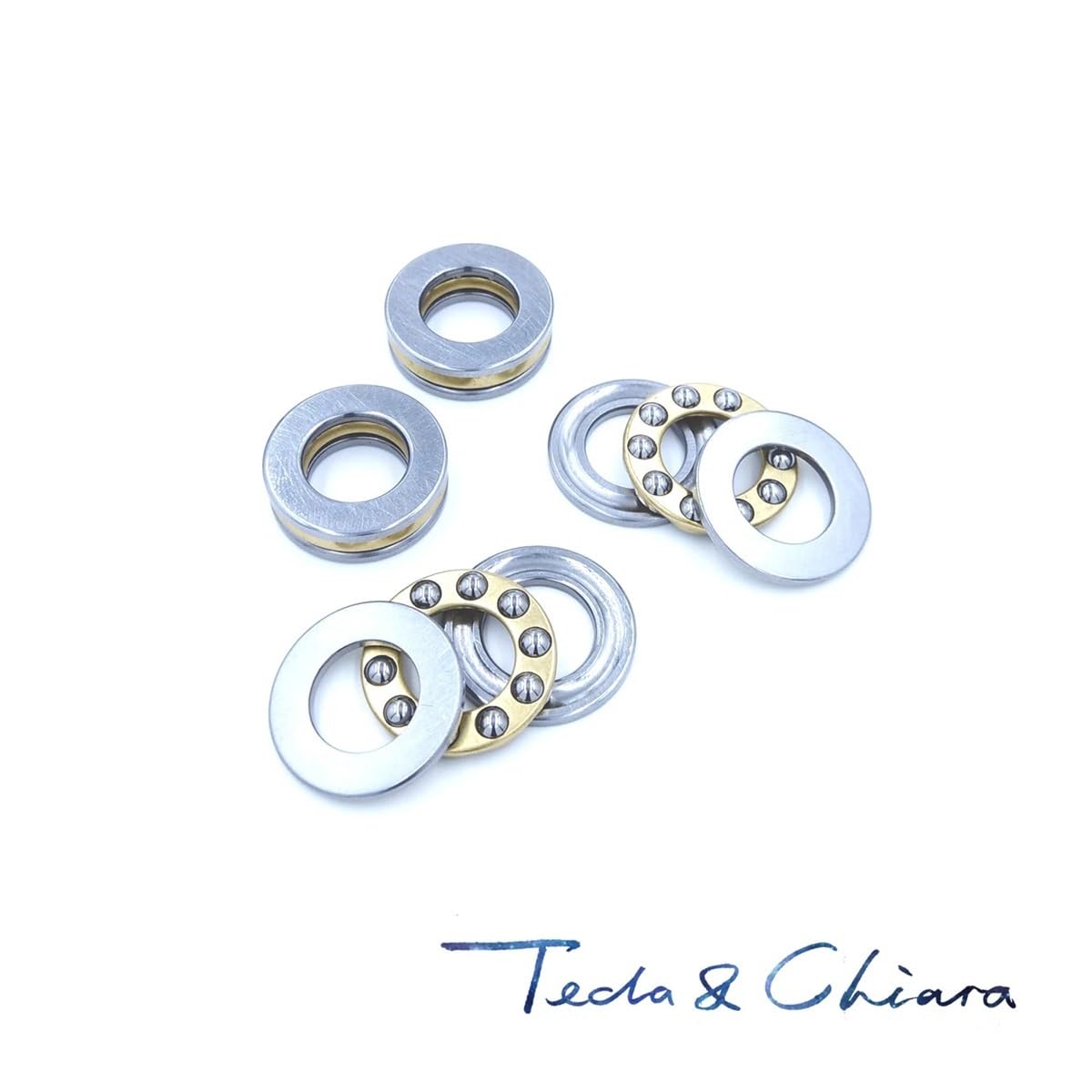 平面スラストベアリング 51100 51101 51102 51103 51104 51105 51106 51107(51102 2個/ 4個 1個 / 1ピース F5-11M 5 x 11 x 4.5 mm アキシャルボールスラストベアリング 3パーツ