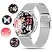Yocuby Montre intelligente élégante pour femme avec suivi de fitness Bluetooth étanche IP68 Outil périodique féminin Moniteur de fréquence cardiaque et de sommeil Compteur de calories