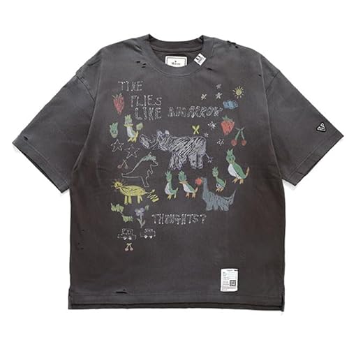 Maison MIHARA YASUHIRO ���]���~�n�����X�q�� Kids Doodle Printed T-shirt �L�b�Y �������v�����g T�V���c J16TS831 ����T�V���c �����Y�y48-BLACK�z
