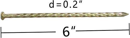 Miniatura 2 de Nigh 50 estacas de paisaje de 6 pulgadas, picos de paisaje galvanizados de metal en espiral, clavos de jardín para césped artificial, bordes de