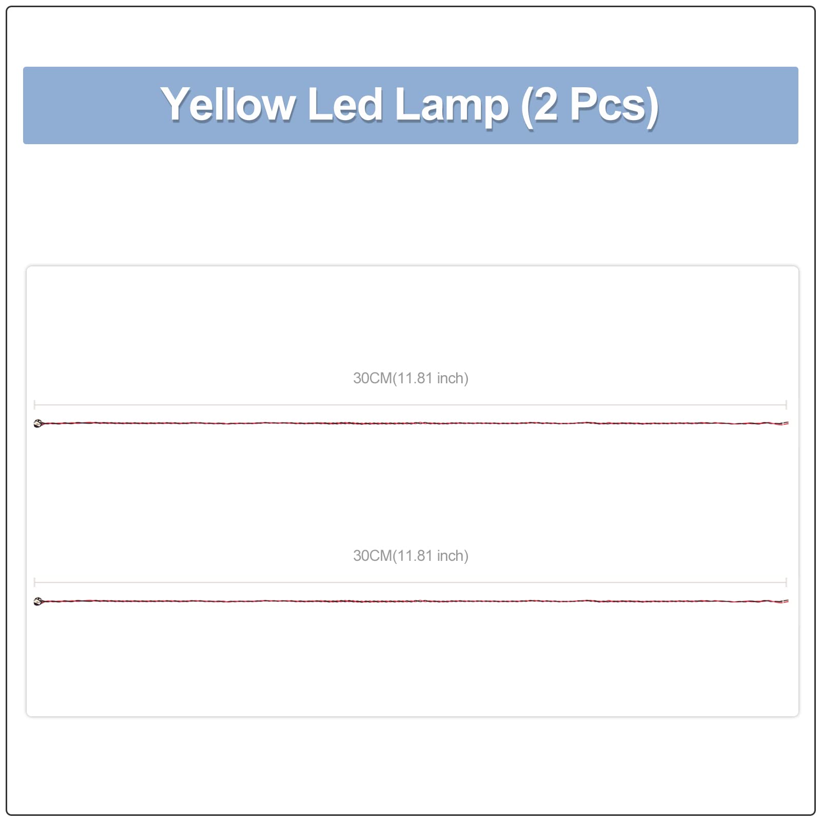 Light Up Your Bricks- 2 Pieces X LED Bit Light Yellow 30 cm, USB Powered, Compatible with Legos, DIY Lighting
