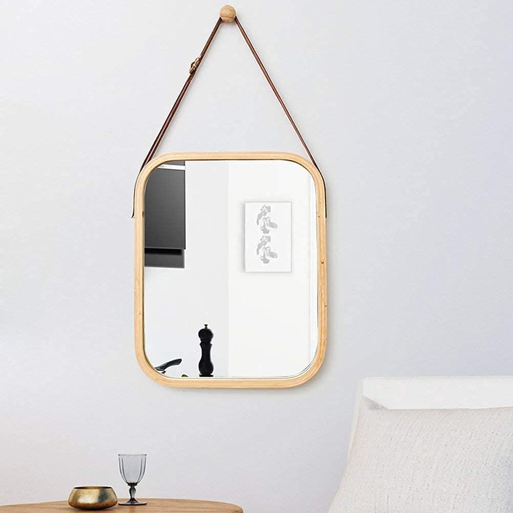 Specchio Espejo Espejo, baño, Montaje en Pared, Tocador, Espejo Redondo Nórdico para Colgar en la Pared Inodoro Espejo de baño Espejo de Tocador de Pared baño Espejo Pequeño (Tamaño: Bei