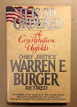 Hardcover It Is So Ordered: A Constitution Unfolds Book