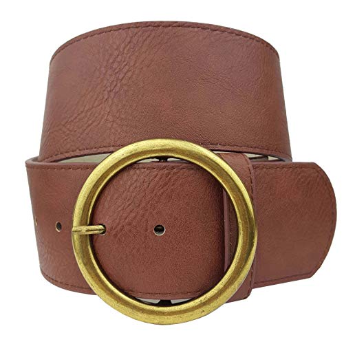 Wide Belt with Round Buckle