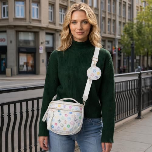 Image of Crossbody Purse for Women Small Crossbody Bags Trendy Vegan Leather with Adjustable Shoulder Straps Gift for Mother Wife Mom