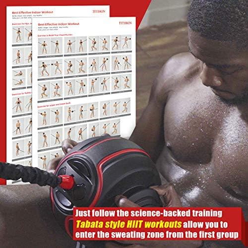 TITISKIN Ağırlıklı Fitness Topu, Direnç Bandı Kolları, Modüler Dumbell, Köpük Rulo ile Hepsi Bir Arada Ev Spor Salonu Egzersiz Ekipmanları - Ev, Seyahat veya Dışarıda Toplam Vücut Egzersiz Makinesi - Görsel 3