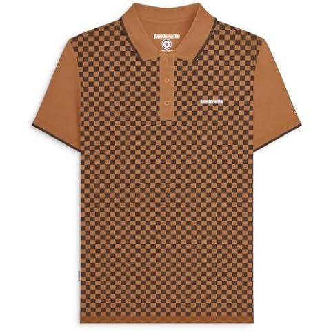 Lambretta Mens Short Sleeve Polo Shirt - Tobacco Cover