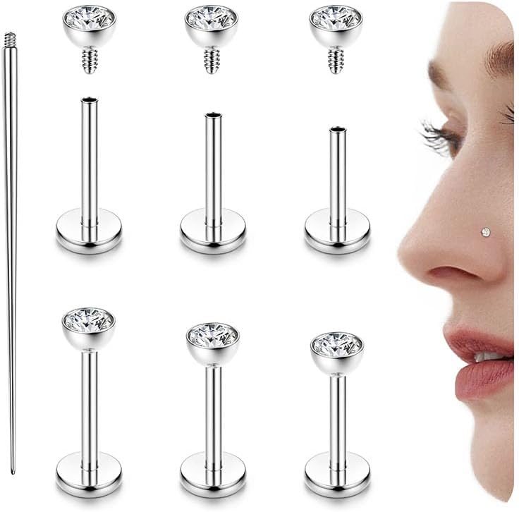 Agrewd Helix Stecker Aus G23 Titan - 16G Piercing Schmuck Mit CZ Steinen 8mm