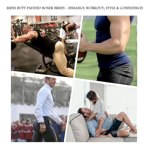 Jockmail BS Mens Butt Padded Underwear Mens Mesh Shapewear Boxer Briefs thumb #4