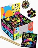 PURPLE LADYBUG Scratch Art for Kids - 150 Rainbow Scratch Art Mini Notes Arts and Craft Supplies, Crafts for Kids Ages 4-12, Summer Activities for Kids Camping & Summer Crafts