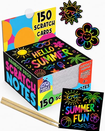 PURPLE LADYBUG Scratch Art for Kids - 150 Rainbow Scratch
