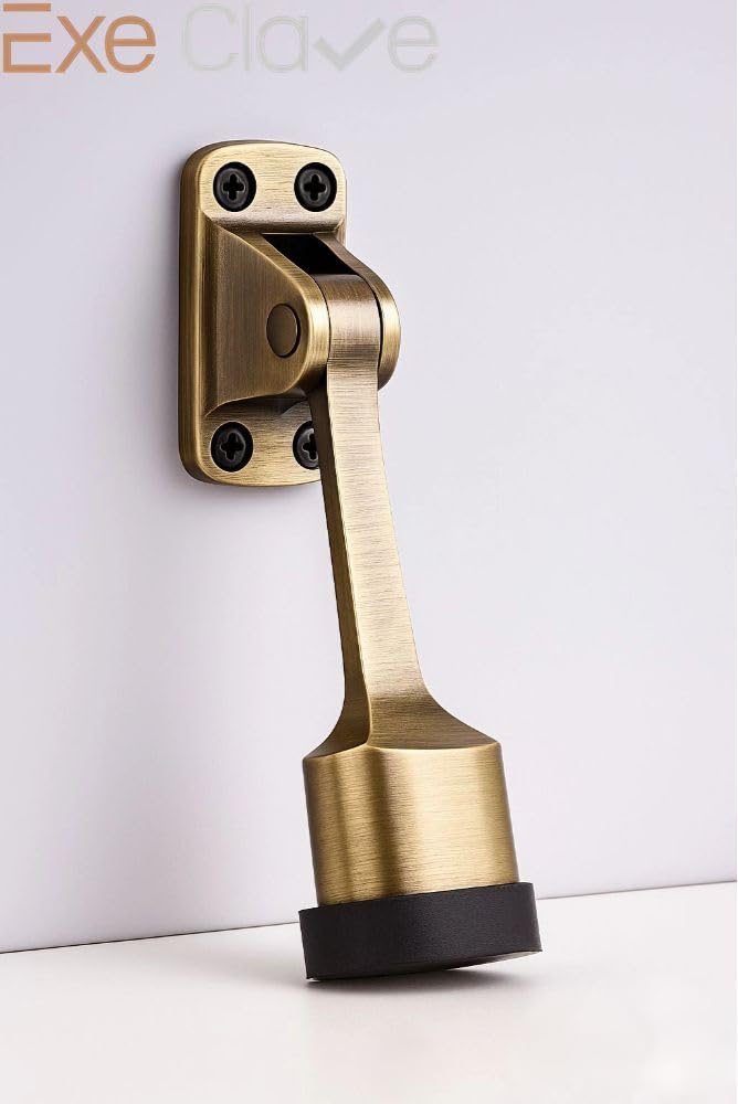 Luxury Door Stopper in Gold | Heavy Duty Metal Door Stops for Home Office | Anti Slip Decorative Door Holder | Modern Gold Finish Door Stop Set for All Floors (Set of 6) — Amazon image 2