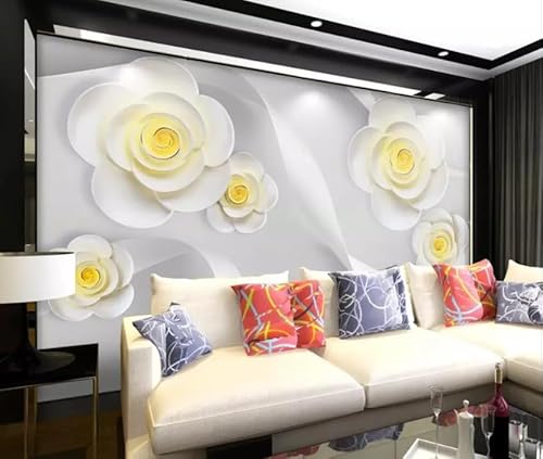 DURNYDJZIOA Papel tapiz 3D con tallado de flores para dormitorio, decoración del hogar, 150 x 105 cm