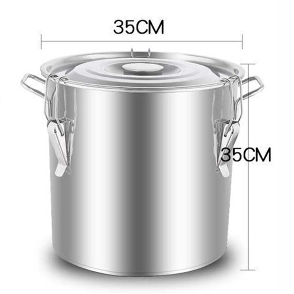 Vorratsdosen Edelstahl,Edelstahl Luftdicht Vorratsbehälter,Metalldose mit luftdichtem Deckel zur Aufbewahrung von Mehl Zucker,Versiegelte Öleimer(Size:20L)