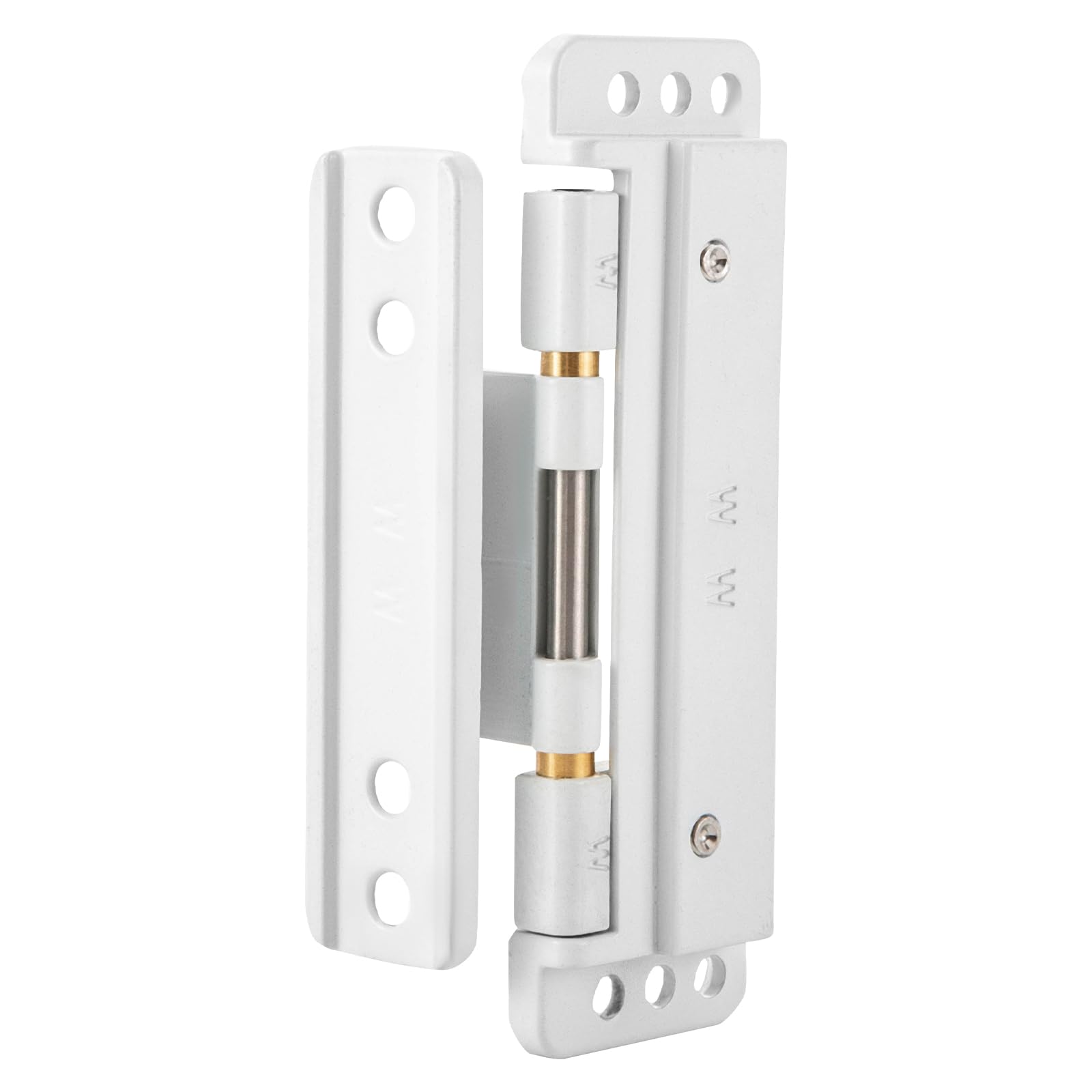 Lot de 2 charnières de porte réglables dissimulées ultra fines - Charnières cachées - Charnières robustes pour porte d'entrée - En alliage de zinc - Blanches