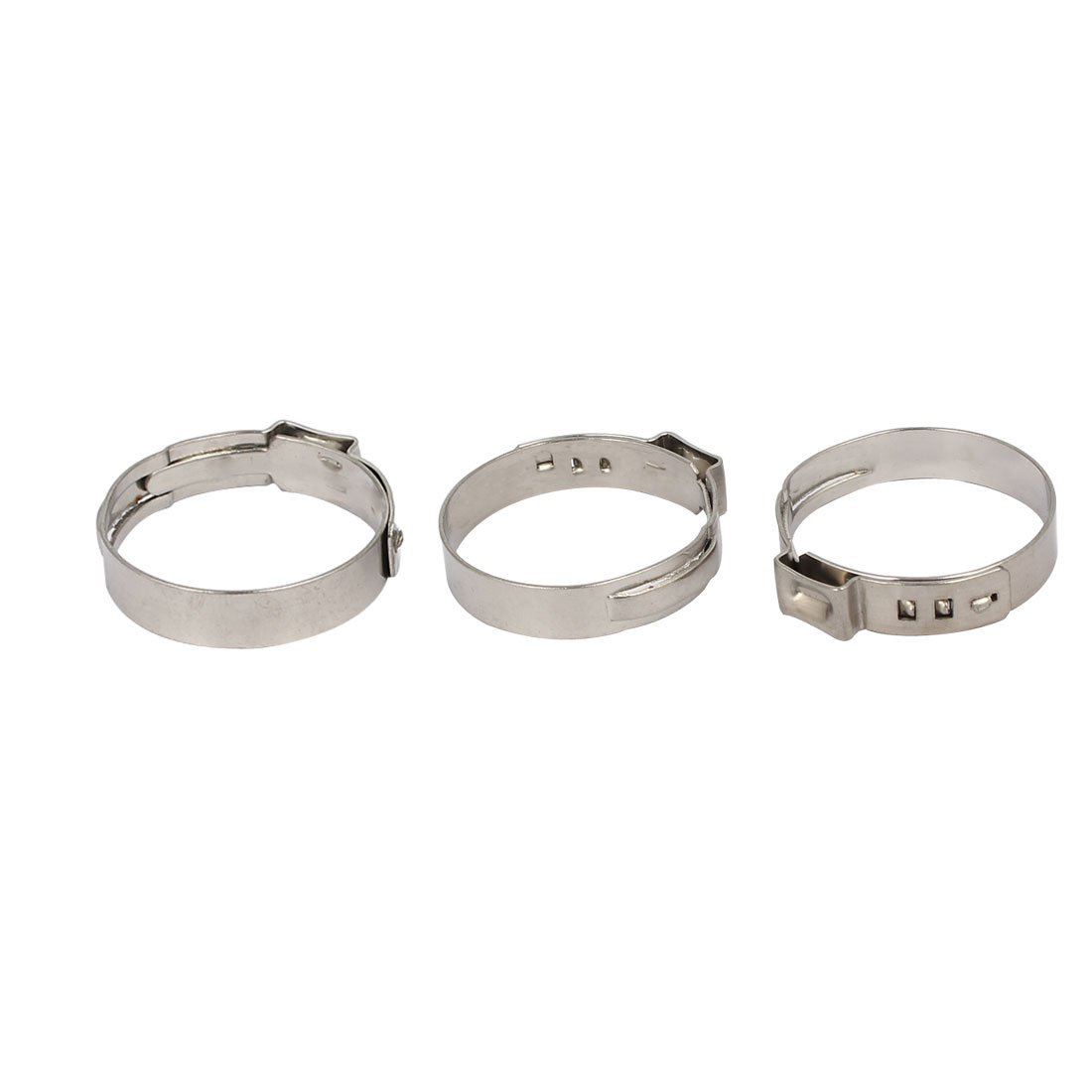 Aexit 25.4mm-28.5mm 304 Clamps Stainless Steel Adjustable Cable Pipe Tight Hose Strap Clamps Clamps 3pcs
