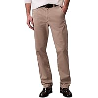Calvin Klein Uomo Pantaloni Chino Cotton Signature Slim Fit, Beige (Vintage Khaki)