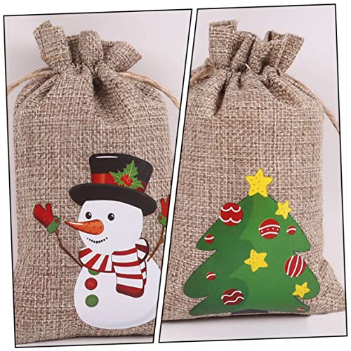 STOBAZA 7 Pçs Saco De Natal Com Cordão De Regalo De Cordão Sacos De Presente Yule Presentes Sacos De