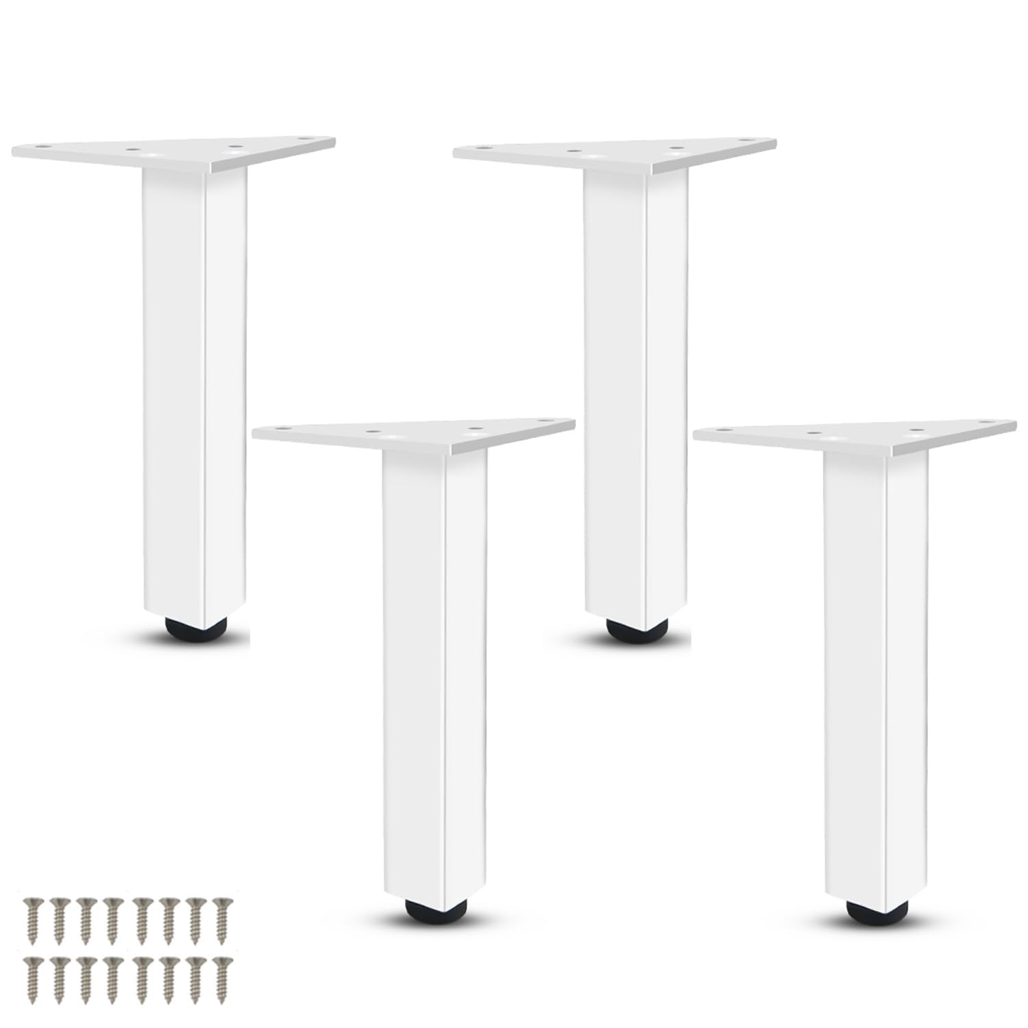 UYHBCNQD 4Pcs Furniture Legs Set Aluminum Alloy Replacement Legs Adjustable Furniture Foot Sofa Dresser Extenders Support Legs Cabinets Legs(Wei�,15cm(5.9in))