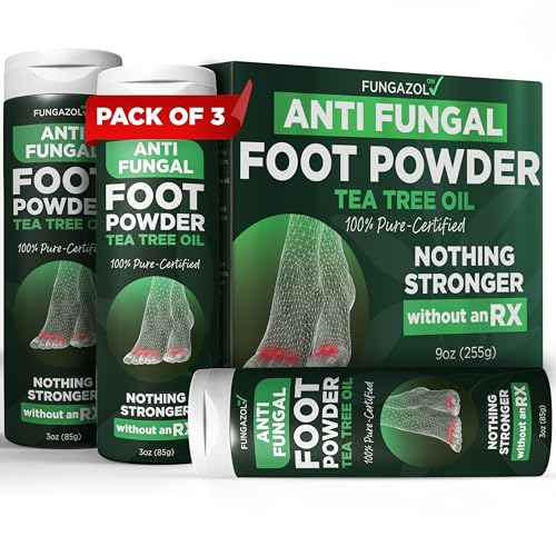 Antifungal Foot Powder with Miconazole Nitrate 2% & Tea Tree Oil for Foot Fungus Treatment | Soothes
