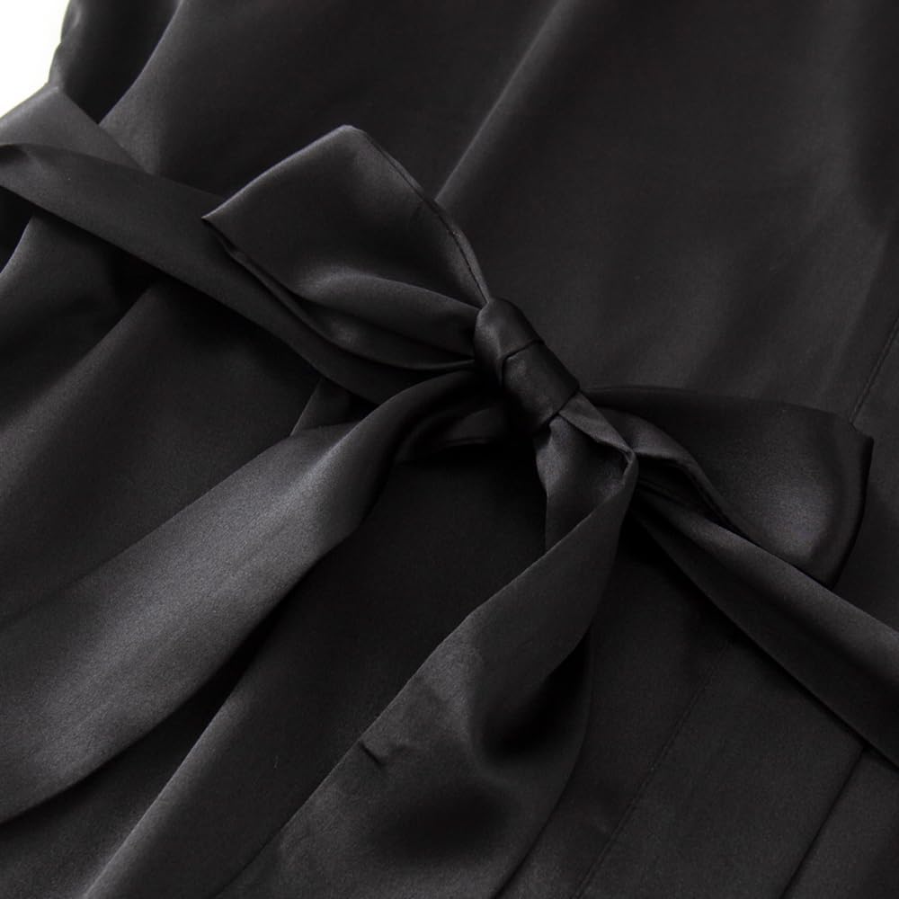 Womens Lace Robe Silk Robes Short Bridal Robe, Sleepwear Wedding For Bridal Bride Bridesmaid Soft Kimono Robes - Image 4