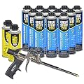 Dow Great Stuff Window and Door 20 oz Foam (12) + Pro Foam Gun (1) + Dow Great Stuff Pro foam Gun Cleaner (2)