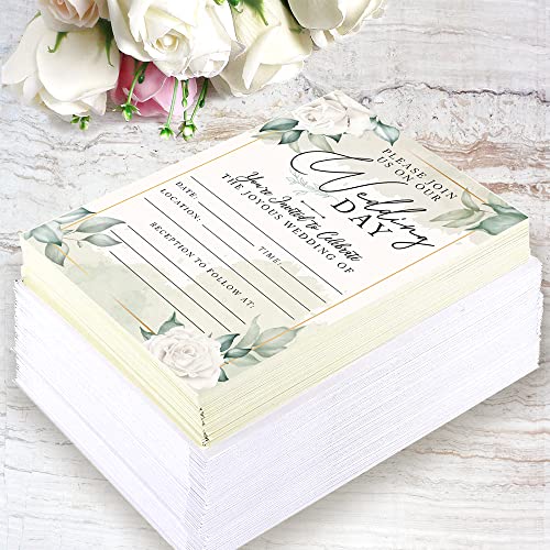 image for Lone Star Art Wedding Invitation Kit with Envelopes - Wedding Muted Gr