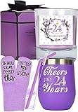 24th Birthday Gifts for Women, 24th Birthday, 24th Birthday Tumbler, 24th Birthday Decorations for Women, Gifts for 24 Year Old Woman, Turning 24 Year Old Birthday Gifts Ideas for Women