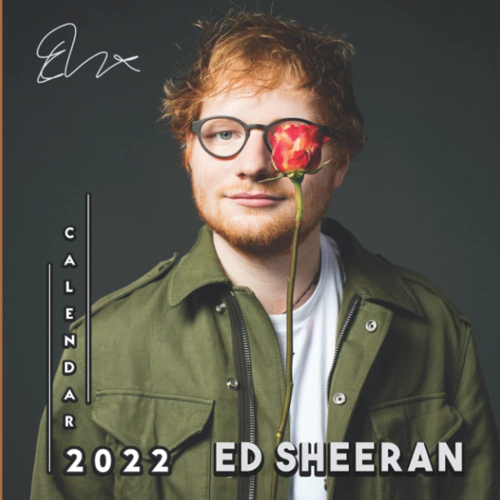 Ed Sheeran Calendar 2022 Ed Sheeran 2022 Calendar, Monthly Square Ed