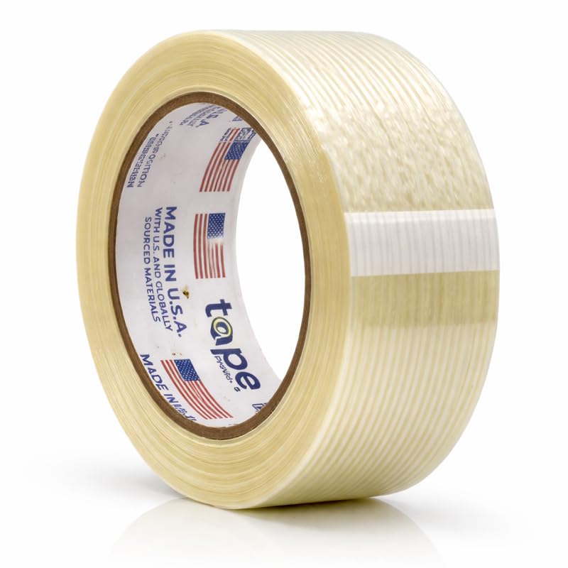 WOD UFST39 Fiberglass Reinforced Filament Strapping Tape, 2 inch x 60 yds. 4 Mil, Filaments Run Lengthwise