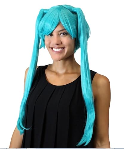 Wigs2you.com���f�B�[�X �c�C���e�[���E�B�b�O �t���E�B�b�O �O���t�� �ϔM�t�@�C�o�[ �A�j���� �R�X�v���E�C�x���g�p �����F�X�^�C�� - �u���[(H-1820K-BLU)