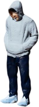Miniature Figure in 1/64 Scale, Resin Model for Diorama, Gray Sweatshirt Men