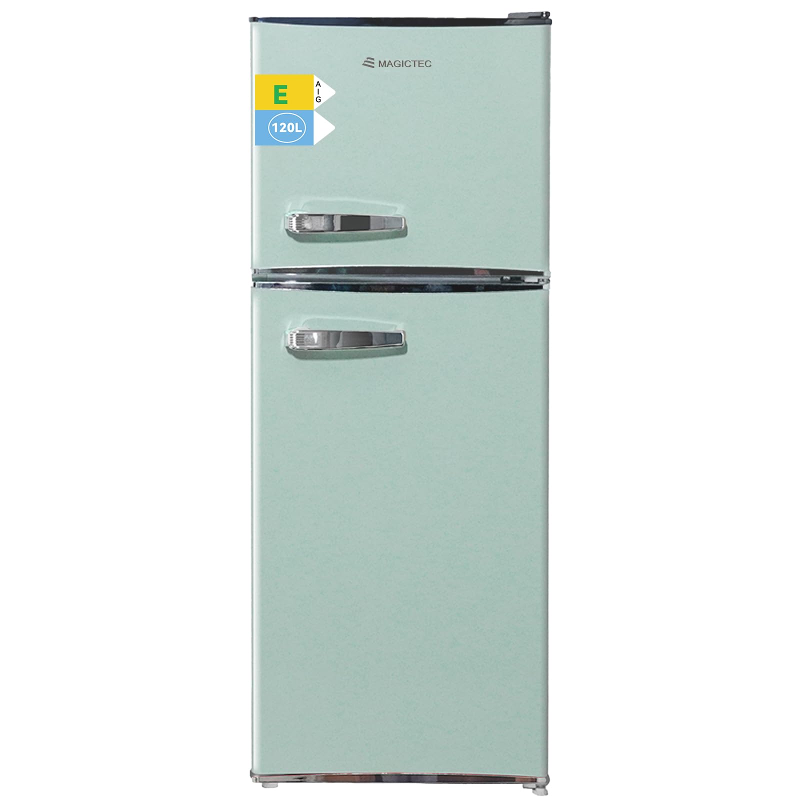 magico frigorifero retro con freezer tono verde matcha