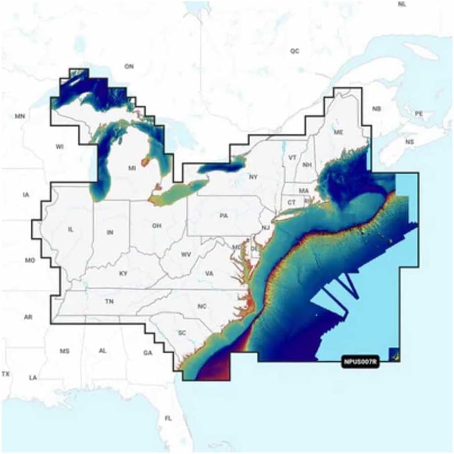 Navionics Garmin 010-C1370-40 U.S. East Platinum+ microSD/SD Card NPUS007R, Black