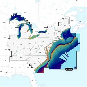 Navionics Garmin 010-C1370-40 U.S. East Platinum+ microSD/SD Card NPUS007R, Black