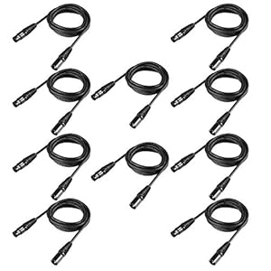 Neewer® DMX podiumlichtkabel draden met 3-pins signaal XLR-stekker naar bus aansluiting voor bewegende hoofdlamp, par-lichtkoplampen met XLR-ingang en uitgang, 10 stuks